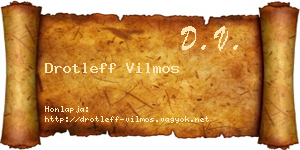Drotleff Vilmos névjegykártya